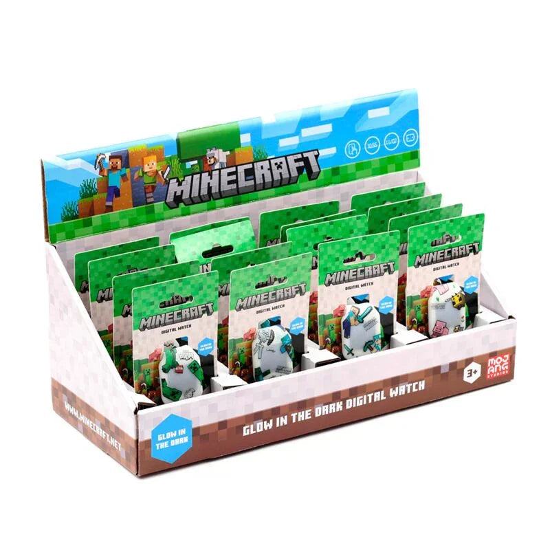 Minecraft digitális karóra gyerekeknek, világítós, ajándék játékosoknak