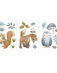 Little Dutch Wall Sticker Set - Forest Friends (3 sheets)