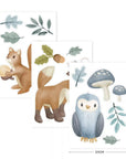 Little Dutch Wall Sticker Set - Forest Friends (3 sheets)