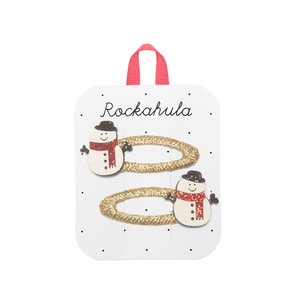 Rockahula Csillogó hóember hajcsatok
