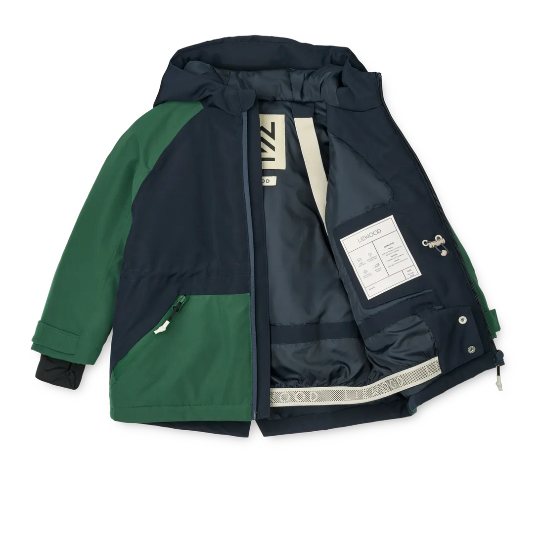 Liewood Kalle jacket - Classic navy / Garden green
