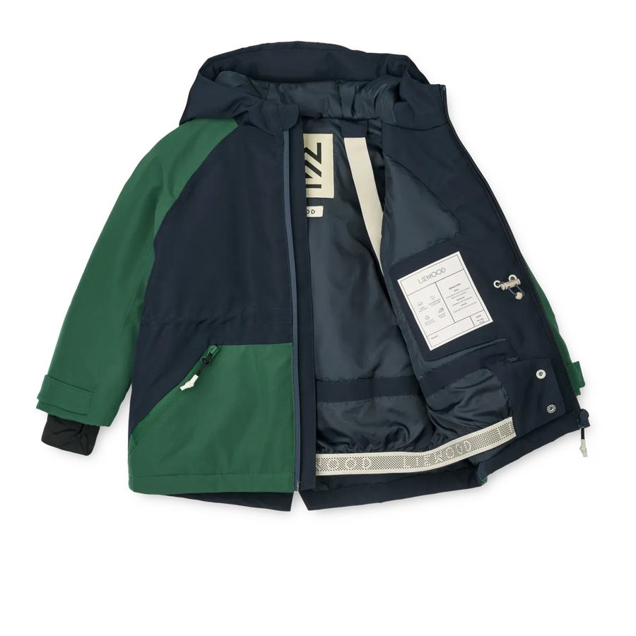 Liewood Kalle jacket - Classic navy / Garden green