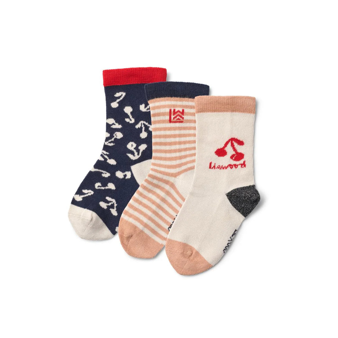 Liewood Silas zokni csomag - Cherry blossom / Classic navy