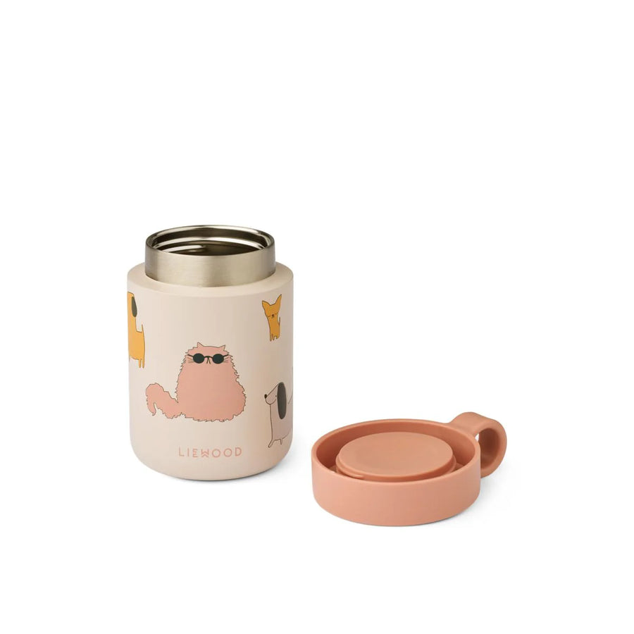 Liewood® Kiani food jar - Cats and dogs / Sandy