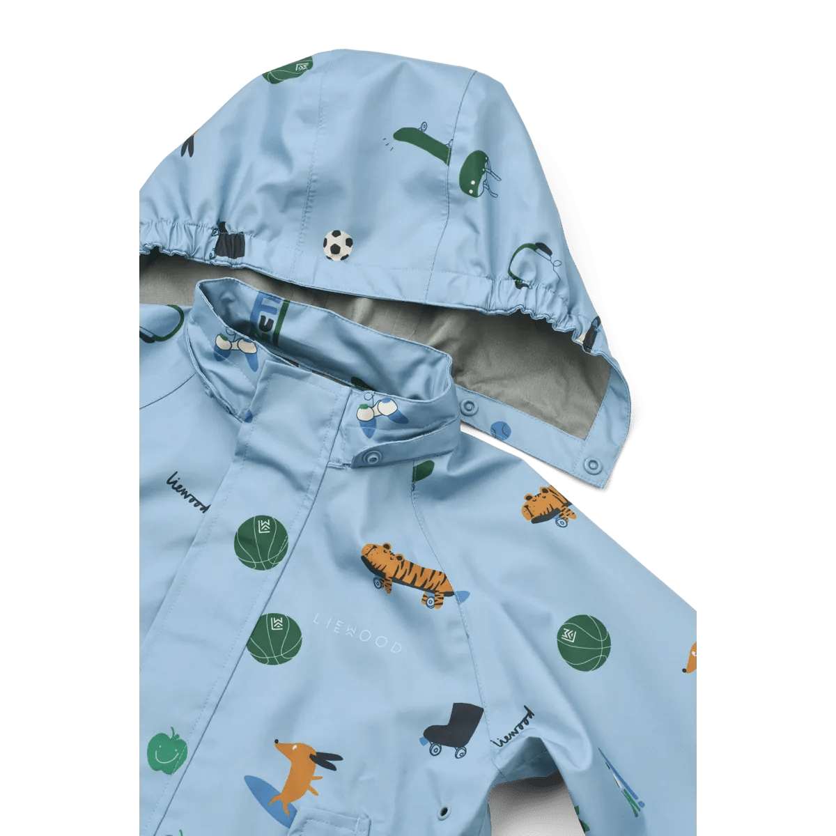 Liewood Pedia raincoat set - Fun / Beach blue
