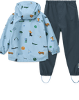 Liewood Pedia raincoat set - Fun / Beach blue