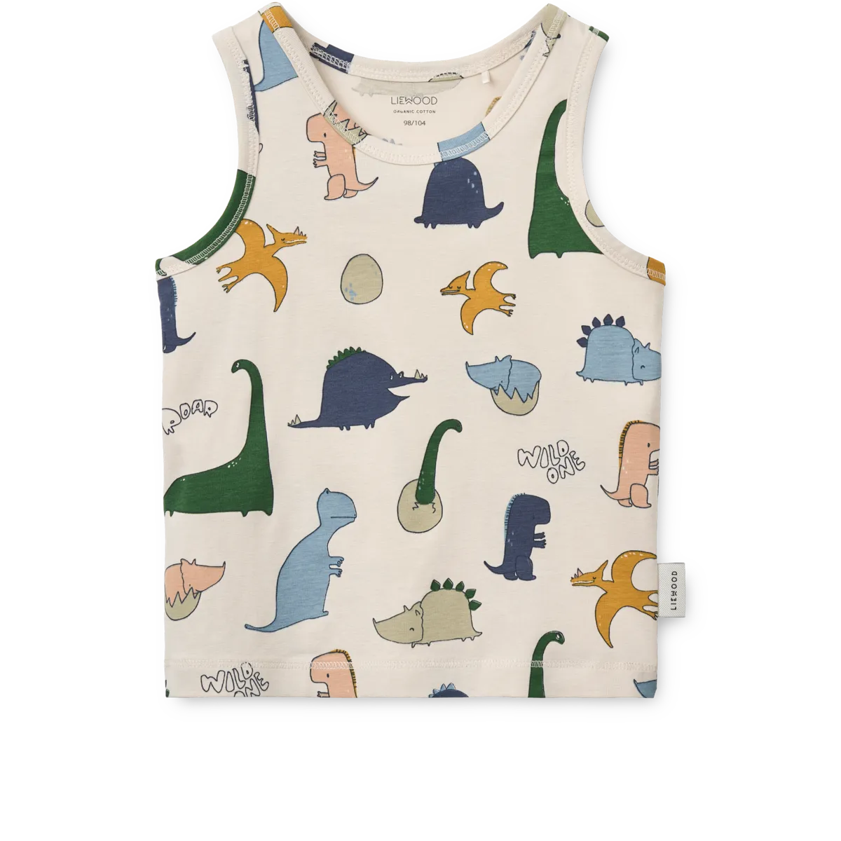 Liewood Faris Printed 2 darabos Ujjatlan Felső Szett - Dino roar / Sandy Mix