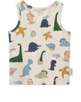 Liewood Faris Printed 2 darabos Ujjatlan Felső Szett - Dino roar / Sandy Mix