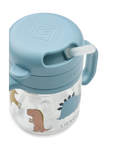Liewood Kai Tritan szívószálas pohár 280 ml - Dino roar / Sandy