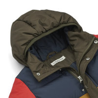 Liewood® Palle Puffer kabát - Army brown multi mix