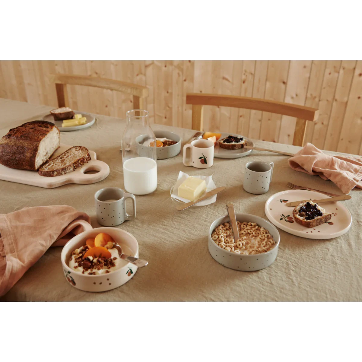 Liewood® Porcelain tableware set - peach