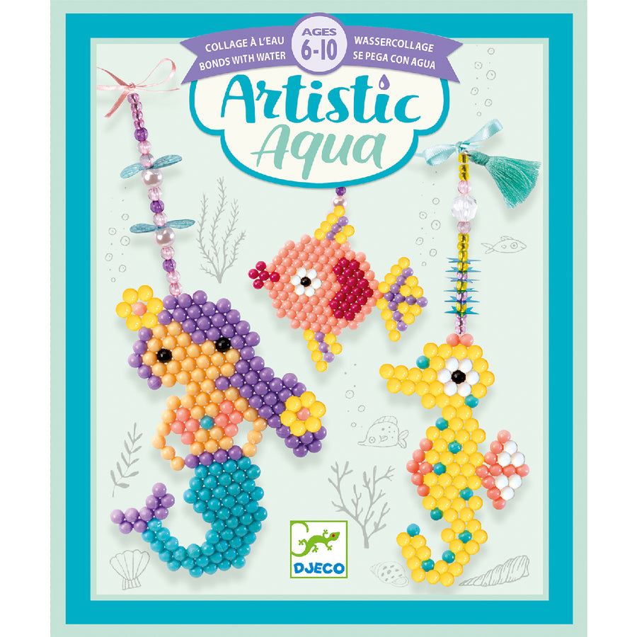 Djeco® Artistic Aqua - Vizes gyöngykirakó képkészítő - Tengervarázs - Sea charm