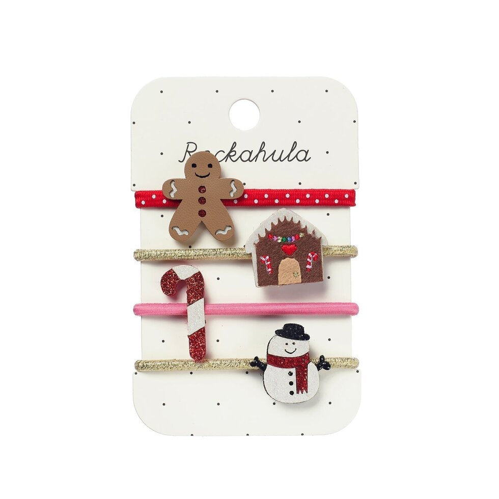 Rockahula Christmas Hair Bobble Set - Jolly Gingerbread Ponies