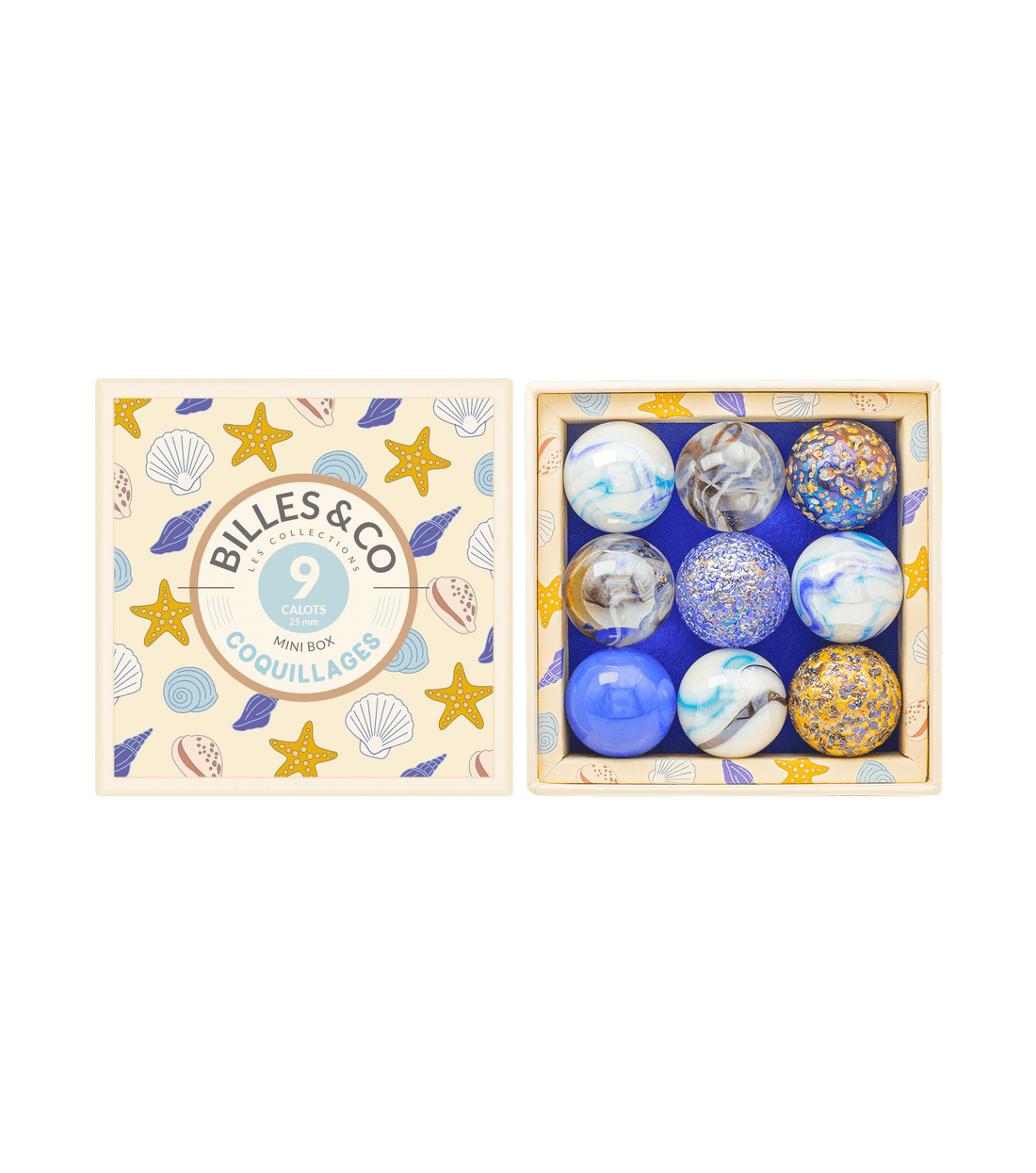 Billes & Co.® Coquillages™ Üveggolyó Box - Billes & Co. - Készségfejlesztők - OduStore