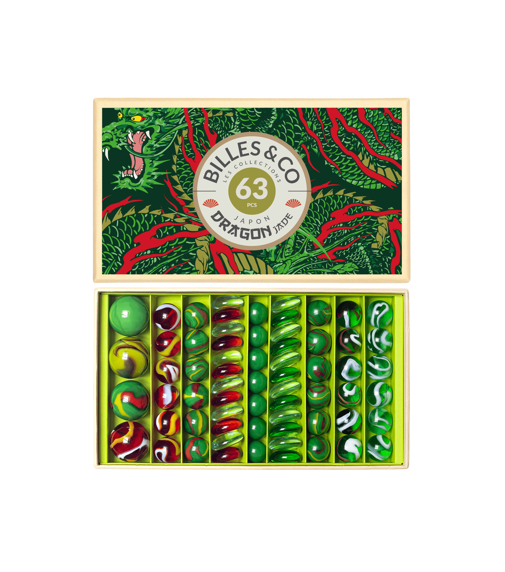 Billes & Co.® Jade Dragon üveggolyó szett - Billes & Co. - Készségfejlesztők - OduStore