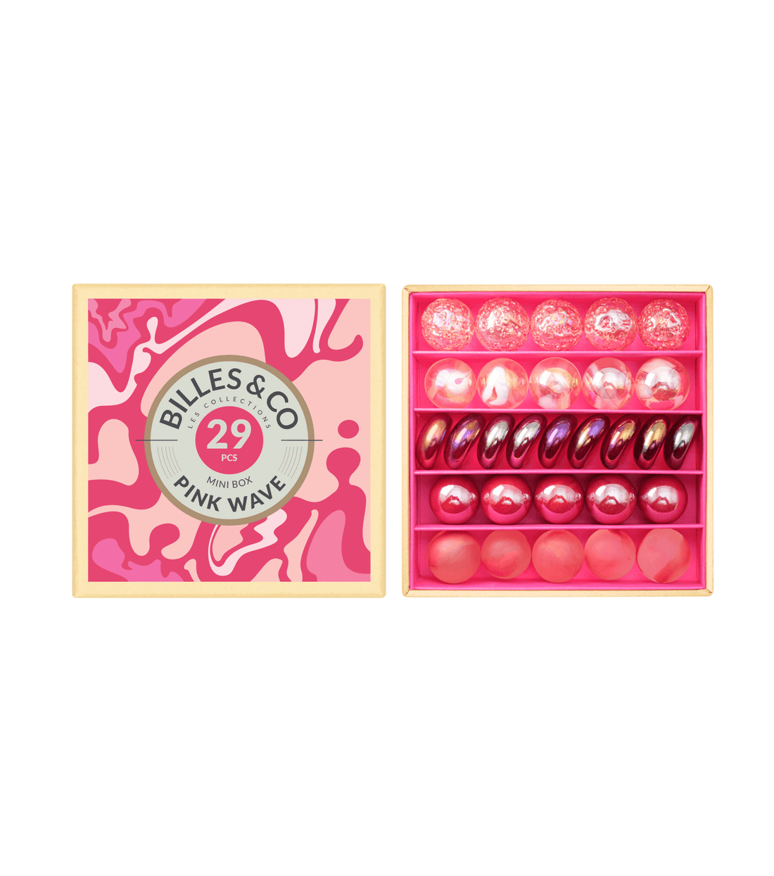 Billes & Co.® Pink Wave üveggolyó szett - Billes & Co. - Készségfejlesztők - OduStore