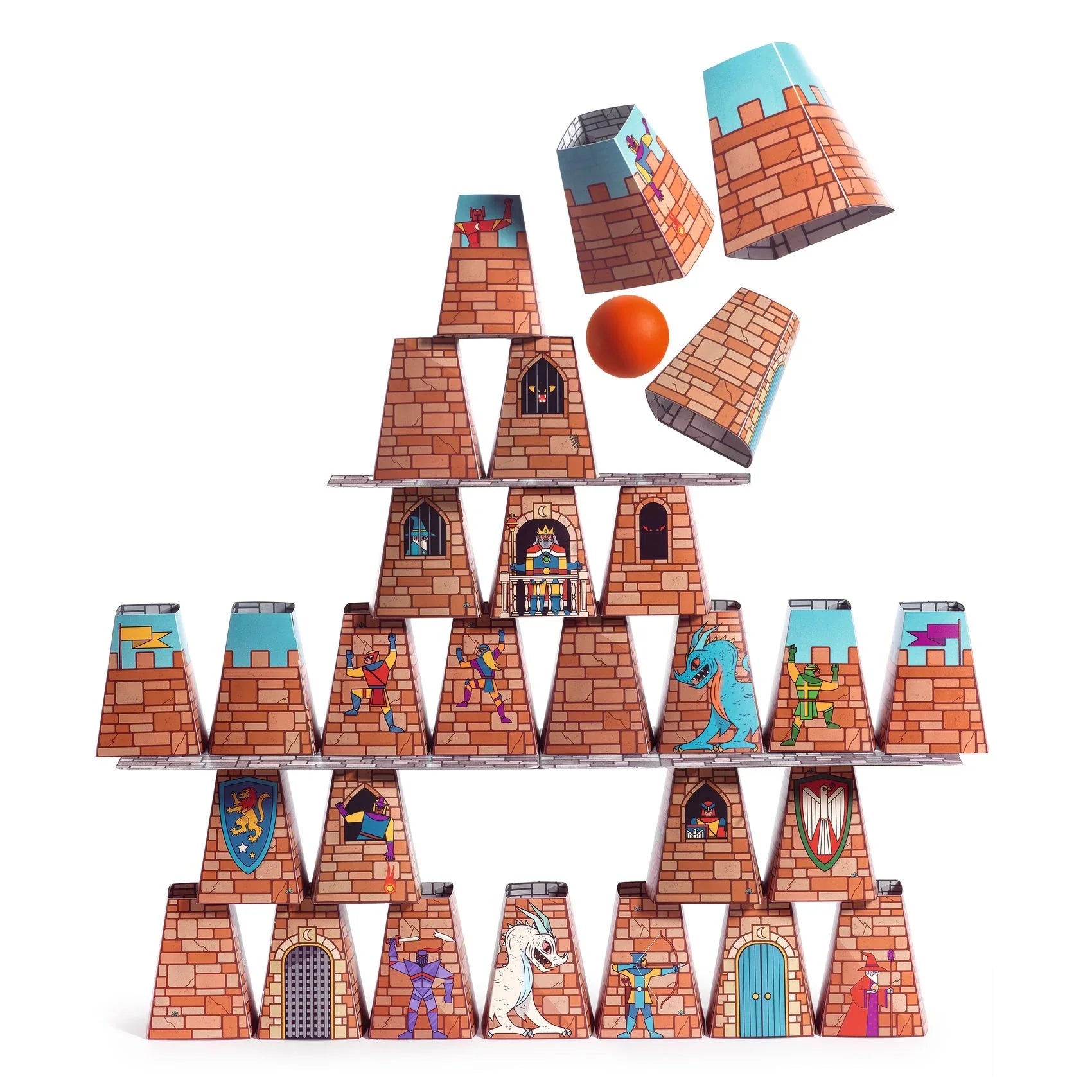 Djeco Target Toss Game - Build-and-Destroy - Castle Rock