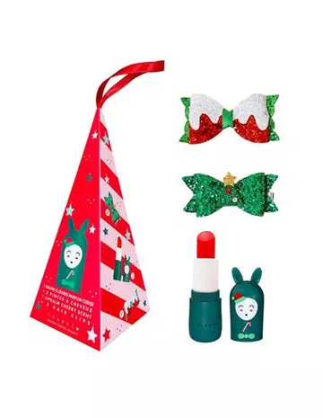 Inuwet® Karácsonyi szájfény+hajcsat - Cone Bunny Xmas