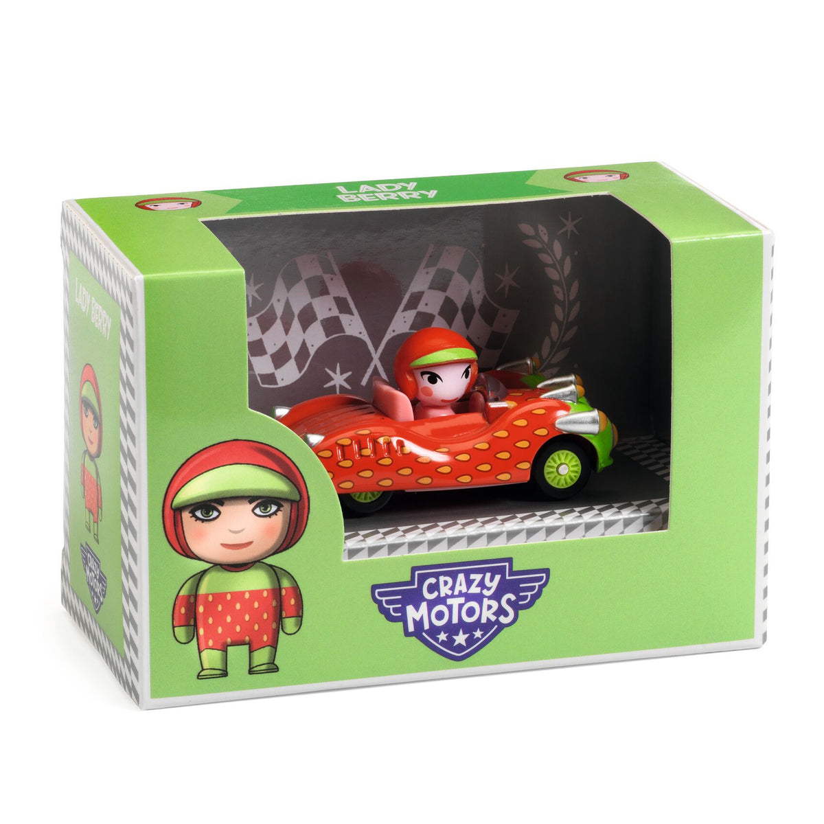 Djeco CRAZY MOTORS játékautó - Eper kisasszony - Lady Berry