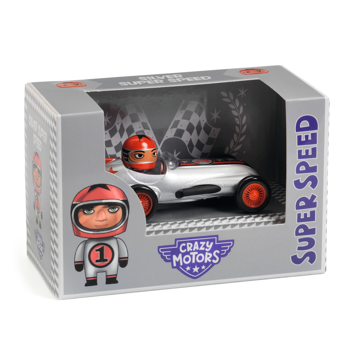 Djeco CRAZY MOTORS játékautó - Ezüst nyíl - Silver Super Speed