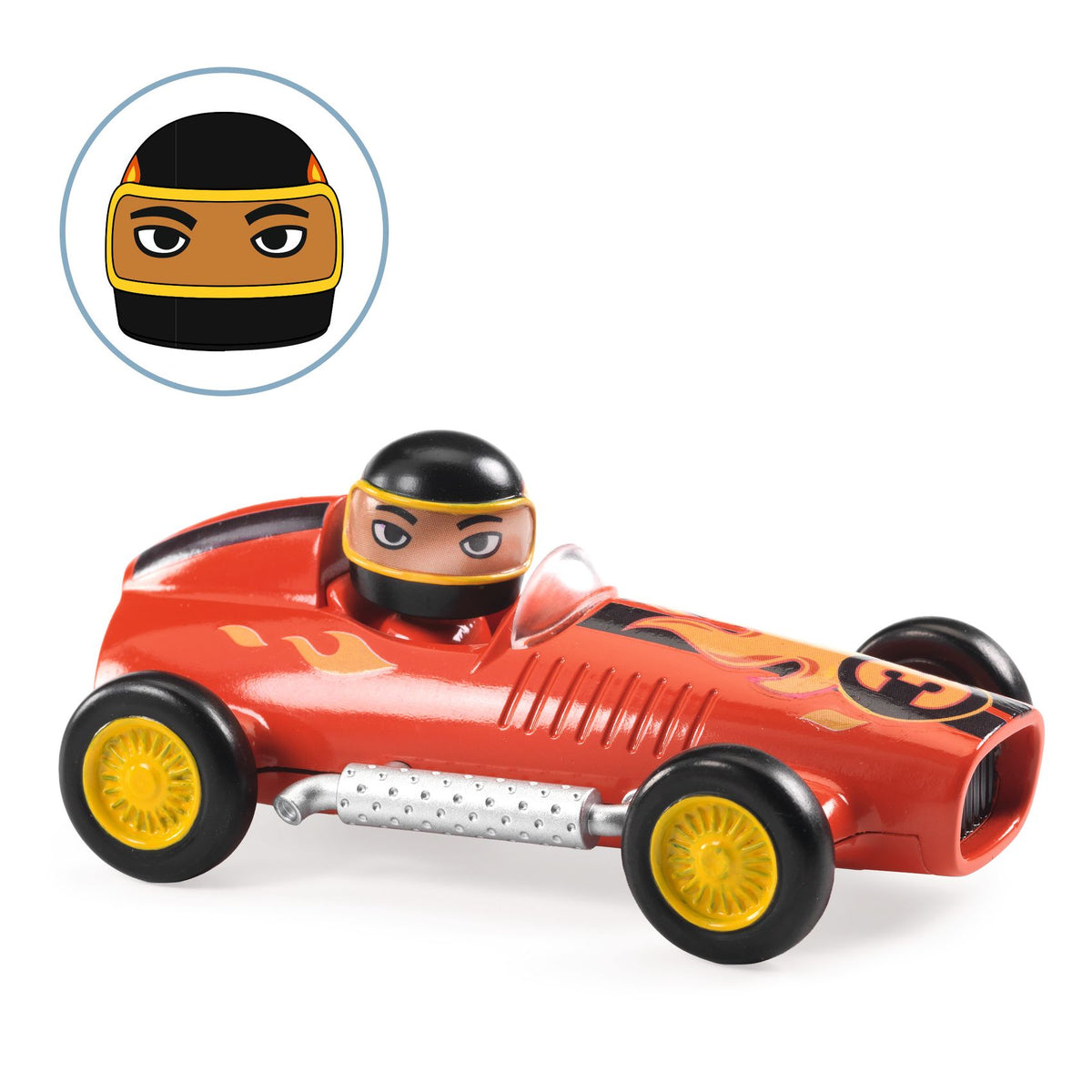 Djeco CRAZY MOTORS játékautó - Vörös láng - Red Super Speed