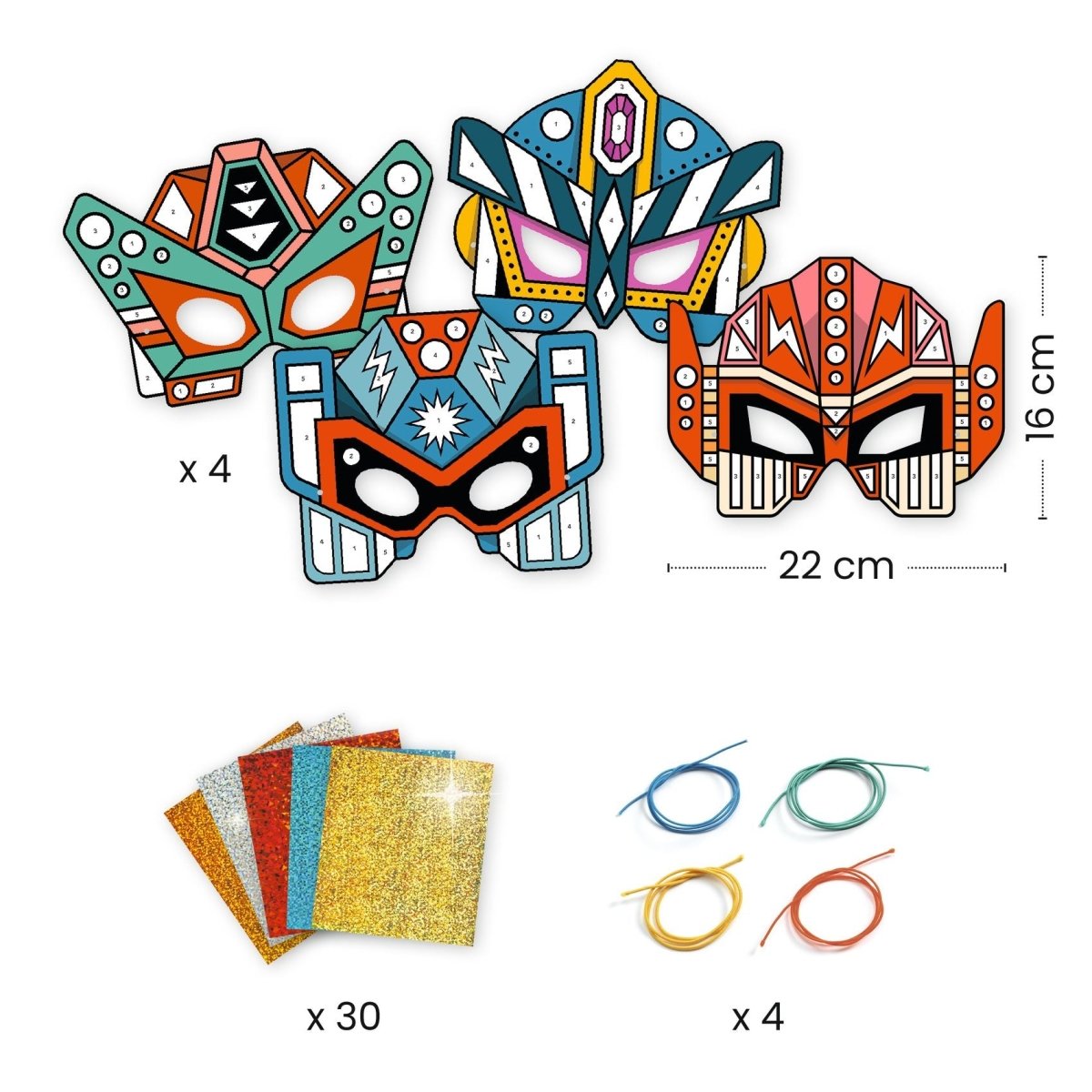 Djeco Csináld magad! - Fémfóliás Robot arcmaszkok - Djeco - Kreatív