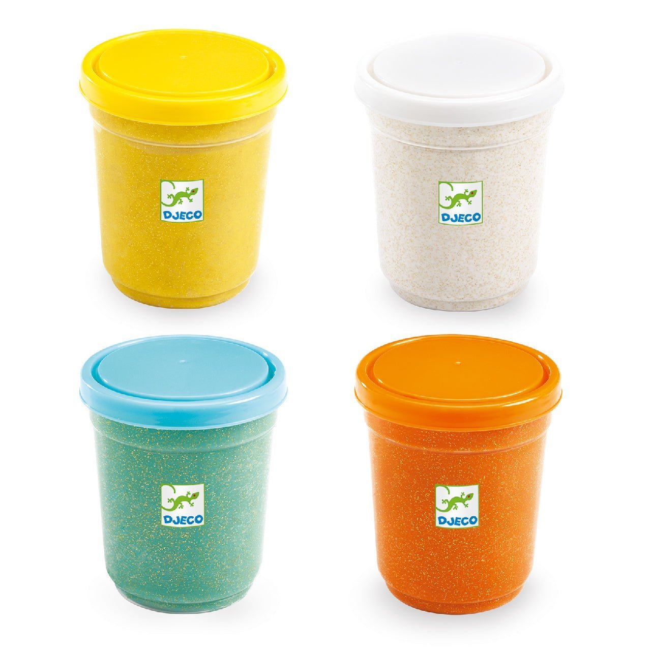 Djeco® Gyurma - Pillegyurma - 4 csillámos szín - 4 pots of glittery play dough - Djeco - Gyerekjátékok - OduStore