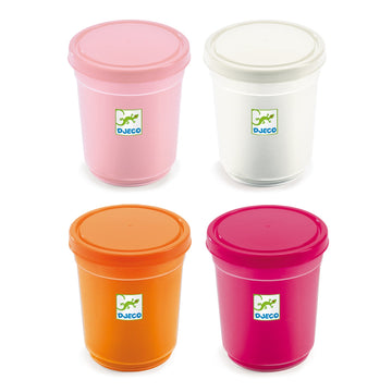 Djeco® Gyurma - Pillegyurma - 4 tubs of play dough, Sweet - Djeco - Gyerekjátékok - OduStore