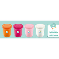 Djeco® Gyurma - Pillegyurma - 4 tubs of play dough, Sweet - Djeco - Gyerekjátékok - OduStore