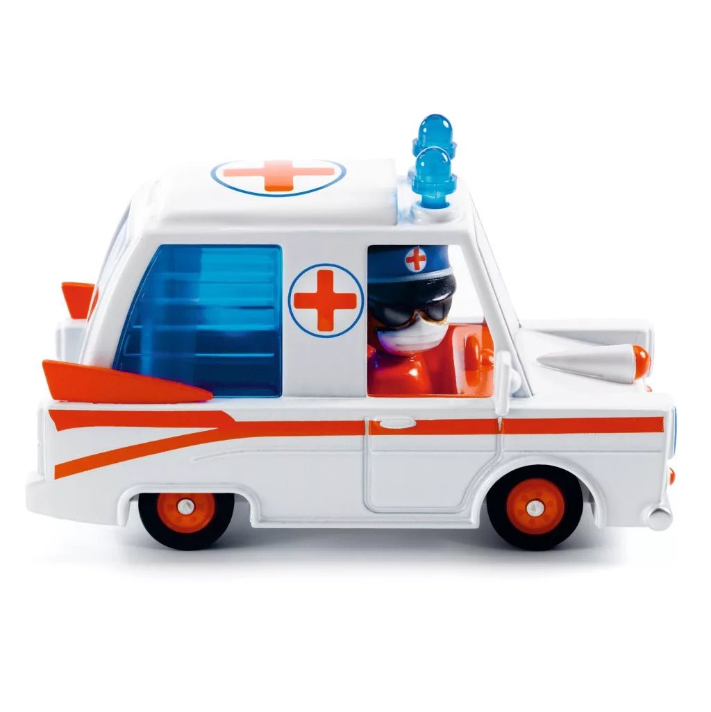 Djeco Hurry Ambulance - Fém autó sofőrrel - Djeco - Járművek
