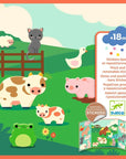 Djeco Matricás foglalkoztató - Állatok a tanyán - Farm animals - Djeco - Foglalkoztató