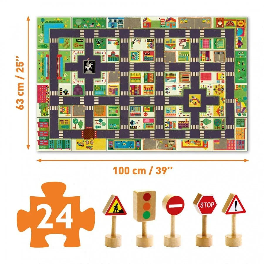 Djeco® Óriás puzzle - City - OduStore - Társas, kártya - Djeco