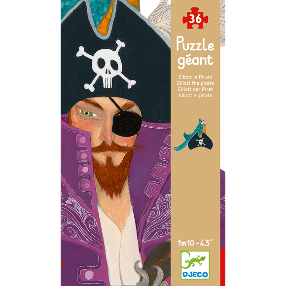 Djeco Óriás puzzle - Kalóz Éliás, 36 db - os - Djeco - Készségfejlesztők
