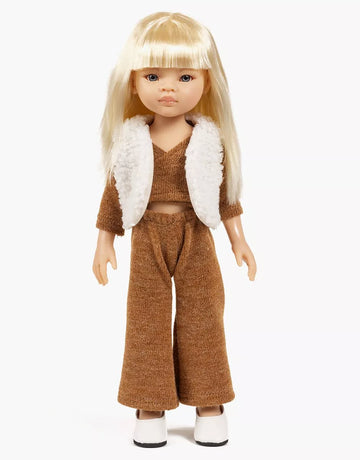 Minikane Játék Babaruha -Gilet sans manche Tao en bouclette écru