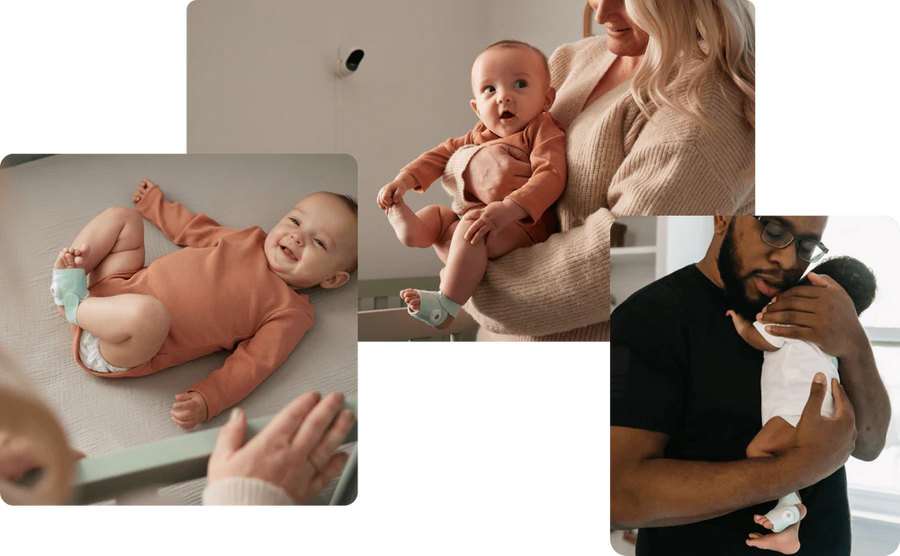 Owlet Dream Duo™ (3. generáció) szett – Owlet Dream Sock™ Okos babazokni 0-18 hónapig (Éjkék) + Owlet Dream Sight™ kamera