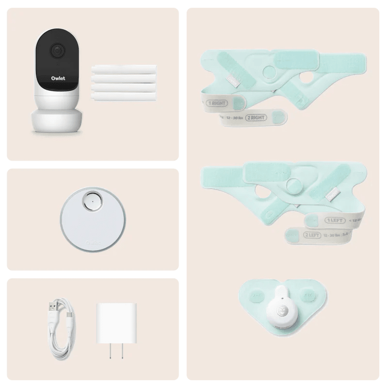 Owlet Dream Duo™ (3. generáció) szett – Owlet Dream Sock™ Okos babazokni 0-18 hónapig (Mentazöld) + Owlet Dream Sight™ kamera