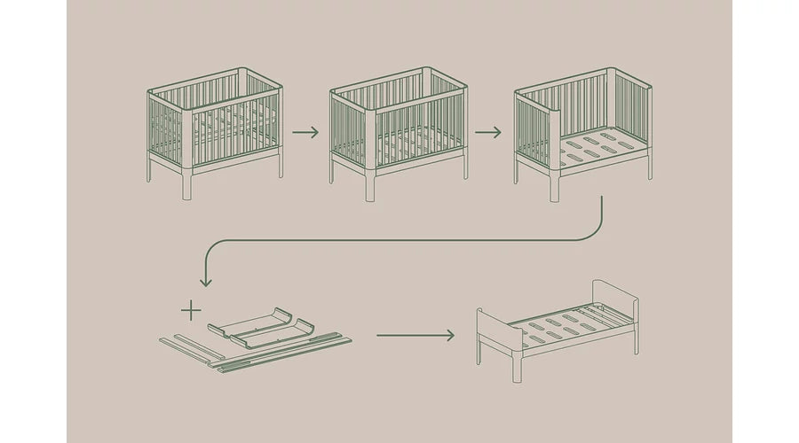 Flexa Nova kiságy - Cream - kiállított darab