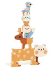 Djeco Shape Sorter, Insert Puzzle - Tall Animals - Woody Stack