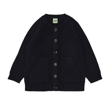 Fub® Kötött 100% merinói gyapjú kardigán - Dark navy - Fub - Felsők és pulóverek