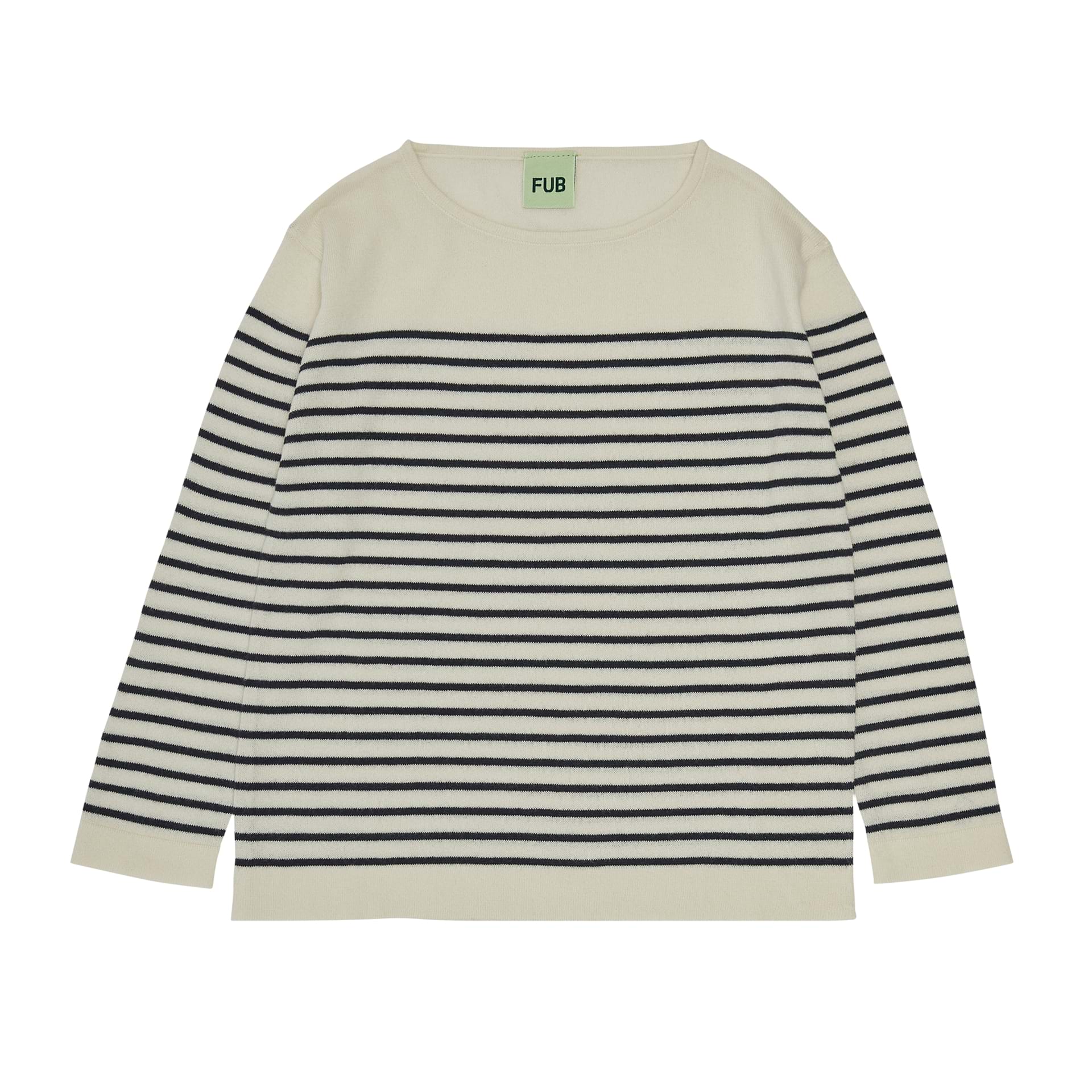 Fub® Kötött biopamut hosszú ujjú csíkos pulóver - Fub - Felsők és pulóverek