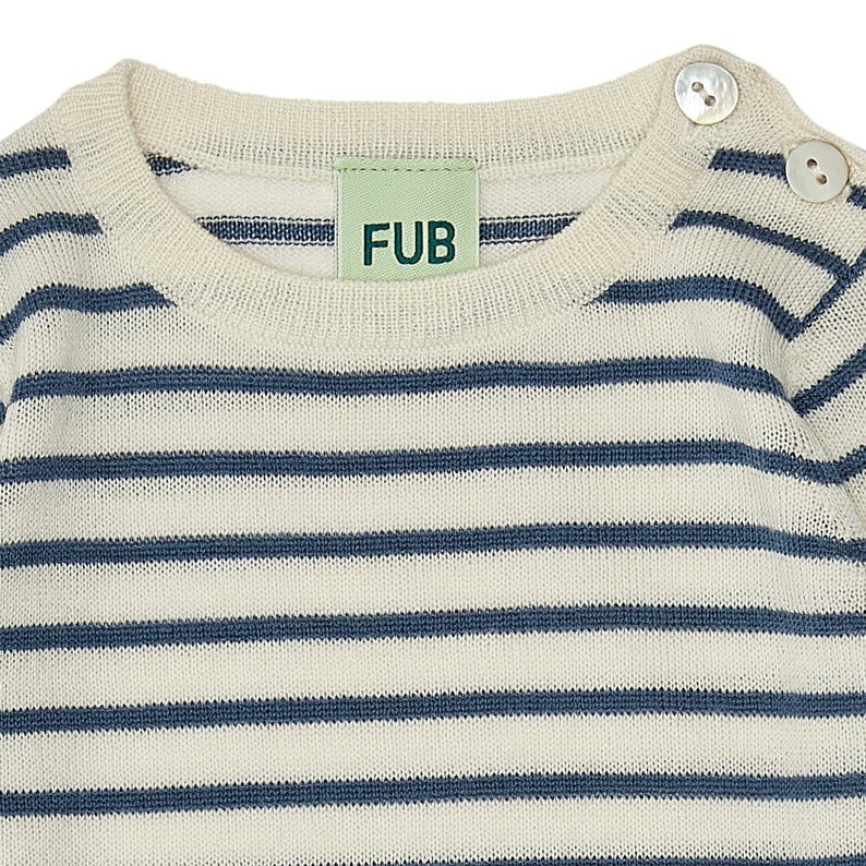 Fub® Kötött gyapjú body, hosszú ujjú csíkos - 100% merinói gyapjú - Fub - Body - OduStore