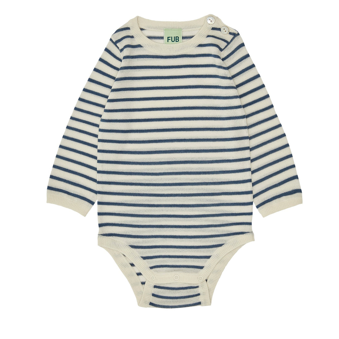 Fub® Kötött gyapjú body, hosszú ujjú csíkos - 100% merinói gyapjú - Fub - Body - OduStore