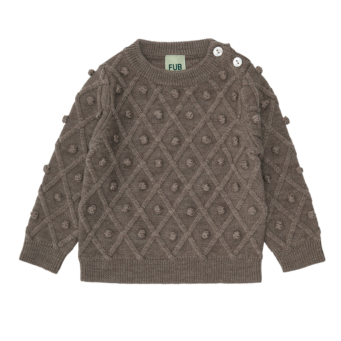 Fub® Kötött gyapjú pulóver - Beige melange - Fub - Felsők és pulóverek - OduStore