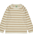 Fub® Kötött gyapjú pulóver, csíkos - ecru/hay - 100% merinói gyapjú - Fub - Felsők és pulóverek