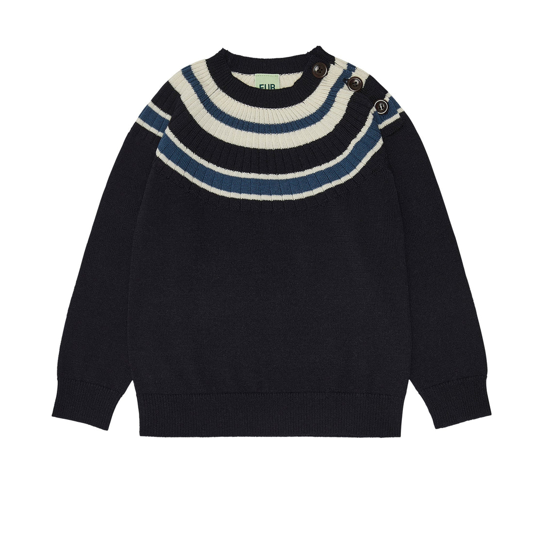 Fub® Kötött gyapjú pulóver - Dark navy/csíkos - Fub - Felsők és pulóverek