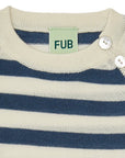 Fub® Kötött gyapjú pulóver gombokkal, kék csíkos - Fub - Felsők és pulóverek