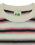 Fub® Kötött organikus pamut póló, csíkos - ecru/dark navy - Fub - Felsők és pulóverek