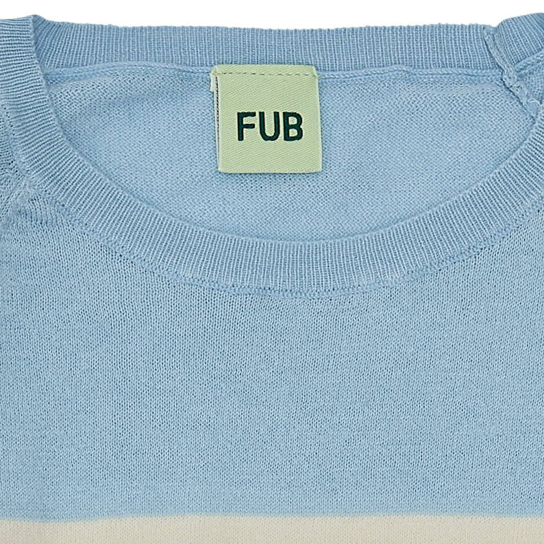 Fub® Kötött organikus pamut pulóver, csíkos - Ametyst - Fub - Felsők és pulóverek