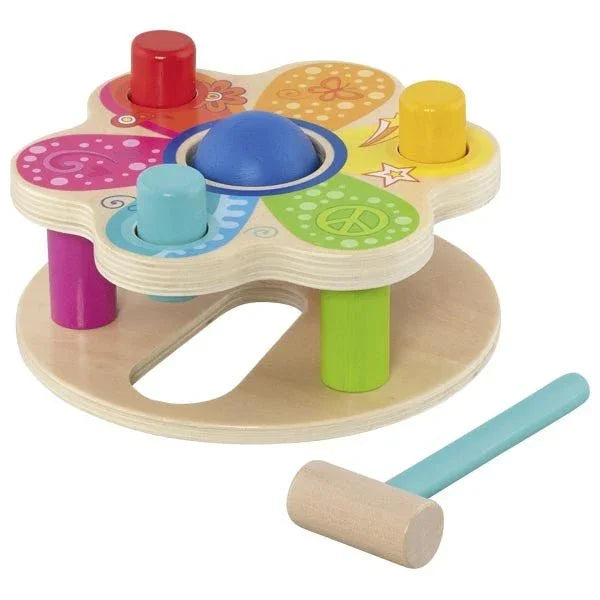 Goki Hammerbank fa kalapácsos játék – Virágmintás - Goki - Gyerekjátékok