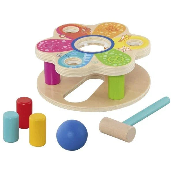 Goki Hammerbank fa kalapácsos játék – Virágmintás - Goki - Gyerekjátékok